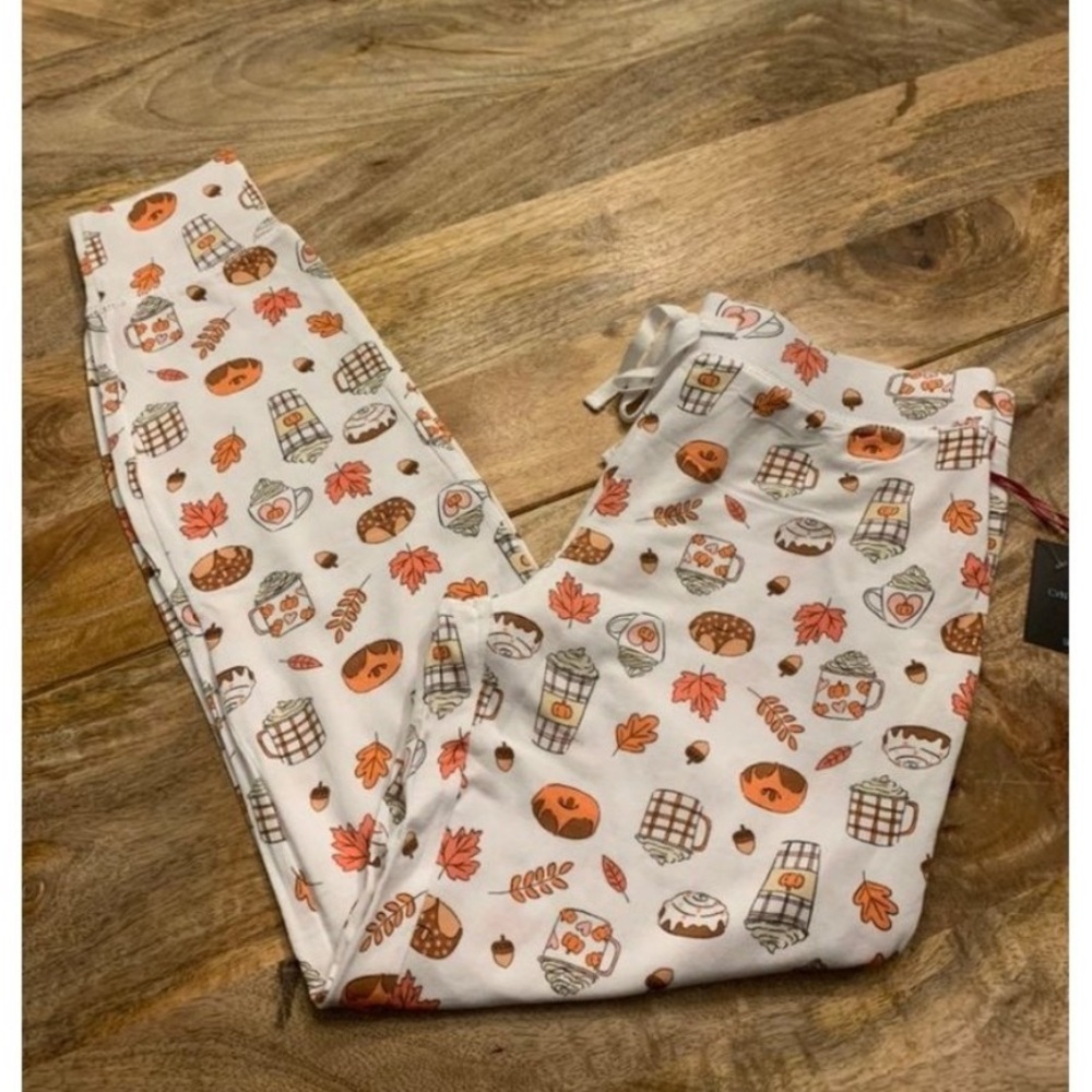Fall pumpkin spice pajama pants